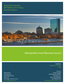 IPS Group Price Proposal - Metropolitan Area Planning Council