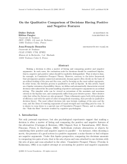 On the Qualitative Comparison of Decisions Having Positive and