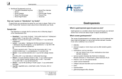 Gastroparesis - Hamilton Health Sciences