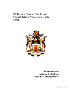 F49 Personal Income Tax Return - Preparation Guide