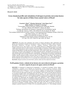 Gross chemical profile and calculation of nitrogen-to