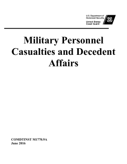 Military Personnel Casualties and Decedent Affairs, COMDTINST