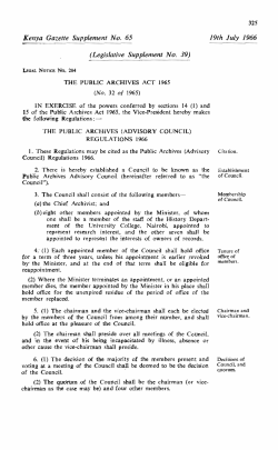 (Legislative Supplement No. 39) 19th July 1966