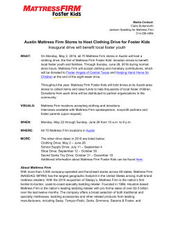 Austin Clothing Drive Media Advisory