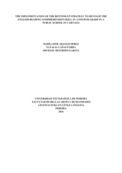 the implementation of the bottom-up strategy to develop the english