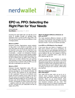 EPO vs. PPO: Selecting the Right Plan for Your