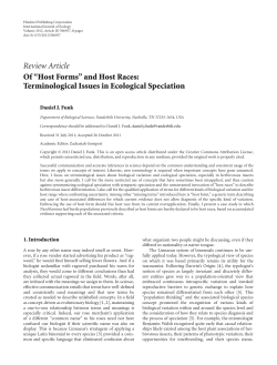 Of &ldquo;Host Forms&rdquo; and Host Races: Terminological Issues in