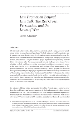 International Committee of the Red Cross