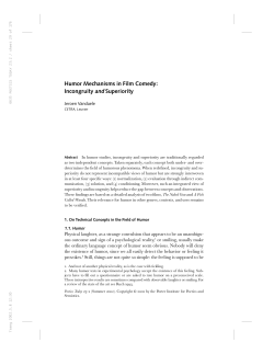 Humor Mechanisms in Film Comedy