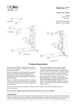 Instruction Guide Sabina II