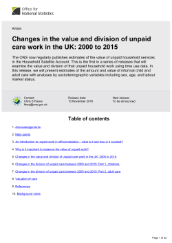 5 . Changes in the value and division of unpaid care work in the UK