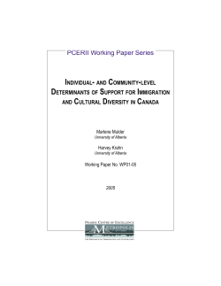 Individual- and Community-Level Determinants of Support for