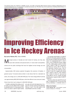 Improving Efficiency In Ice Hockey Arenas