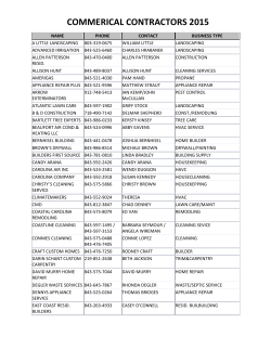 COMMERICAL CONTRACTORS 2015