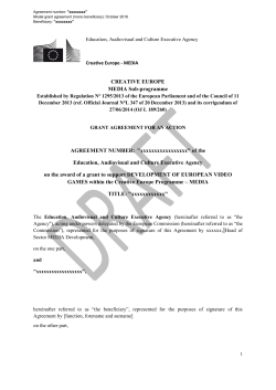 grant agreement for an action with multiple beneficiaries