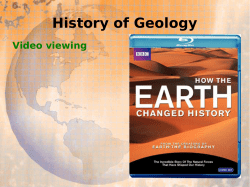 History of Geology