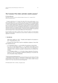 The Consumer Price Index and index number purpose1