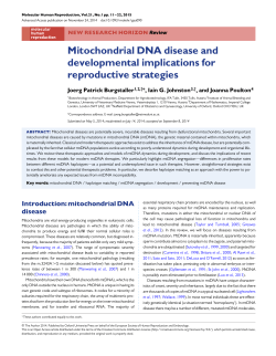 Mitochondrial DNA disease and developmental