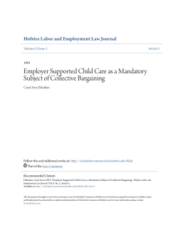 Employer Supported Child Care as a Mandatory Subject of