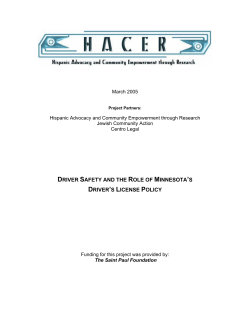 driver safety and the role of minnesota`s driver`s license policy