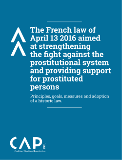 The French law of April 13 2016 aimed at strengthening the fight