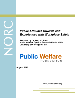 Public Attitudes towards and Experiences with Workplace Safety