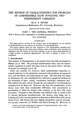 the method of characteristics for problems of compressible flow