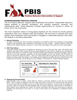 Acknowledging Positive Choices