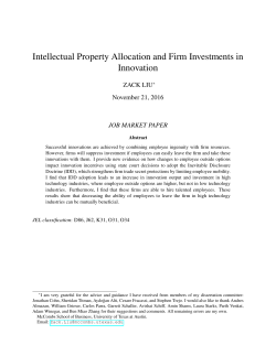 Intellectual Property Allocation and Firm Investments in Innovation