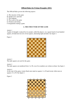 Official Rules for Frisian Draughts (2011)