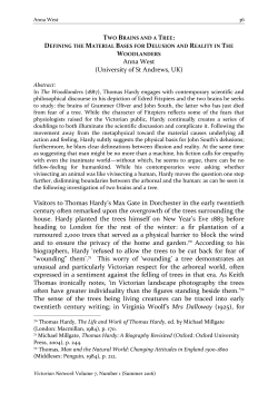 Anna West (University of St Andrews, UK) Visitors to Thomas