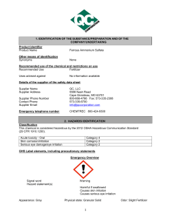 Product identifier Product Name Ferrous Ammonium Sulfate Other