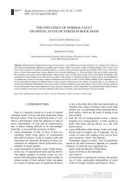 the influence of normal fault on initial state of stress in rock mass