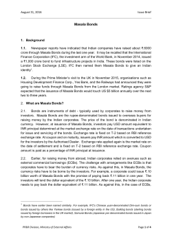 Masala Bonds - Consulate General of India, Hamburg (Germany)