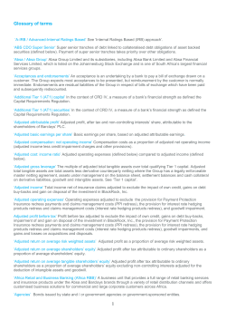 Glossary of terms