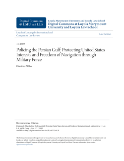 Policing the Persian Gulf: Protecting United States Interests and