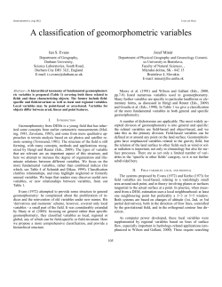 A classification of geomorphometric variables