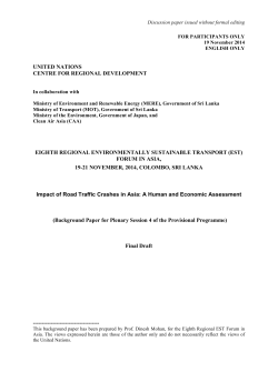 Impact of Road Traffic Crashes in Asia