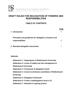 draft rules for delegation of powers and responsibilities