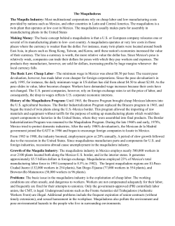 Nafta Maquiladoras Articles