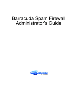 Barracuda Spam Firewall Administrator`s Guide