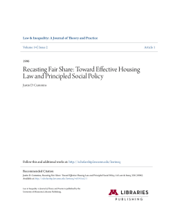 Toward Effective Housing Law and Principled Social Policy