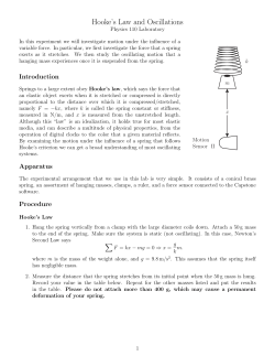 Hooke`s Law and Oscillations