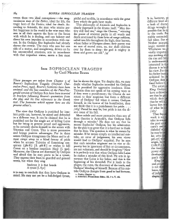 frorn SOPHOCLEAN TRAGEDY