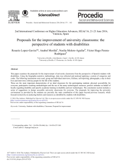 Proposals for the Improvement of University Classrooms: The