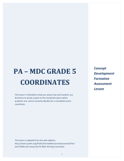 PA-MDC Grade 5 Coordinates