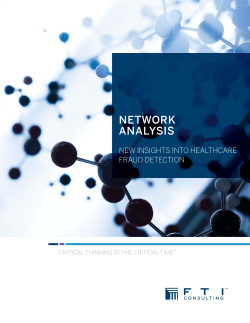 Network Analysis &ndash; New Insights into Healthcare Fraud Detection