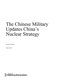 The Chinese Military Updates China`s Nuclear Strategy