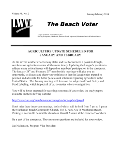 The Beach Voter - League of Women Voters of the Beach Cities