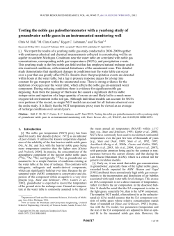 Testing the noble gas paleothermometer with a yearlong study of